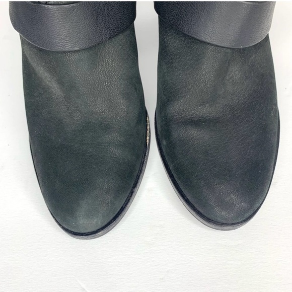 DOLCE VITA x Revolve Yazmina Leather Chain Rocker Ankle Boots in Onyx Sz 7.5 - Picture 2 of 13